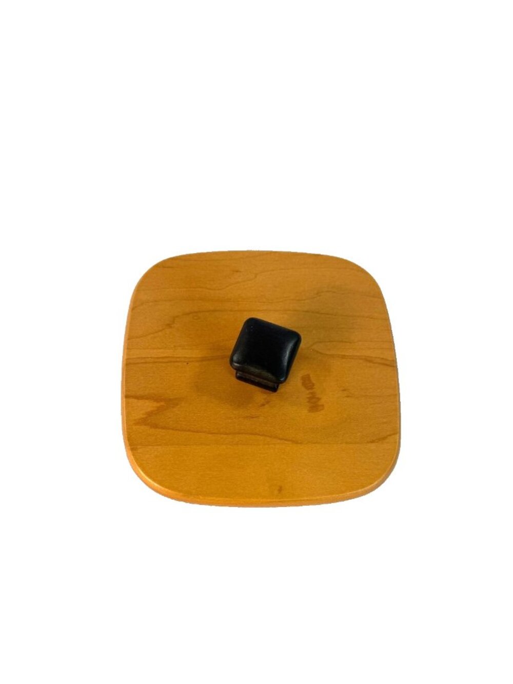 Longaberger Woodcrafts Lid with Green Square Knob 4.75"L x 4.75"W